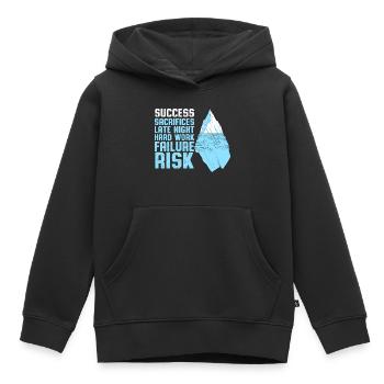 Success is succès - Sweat Premium à capuche enfant bio - noir - Devant - AI Model Kid Male (0cm)