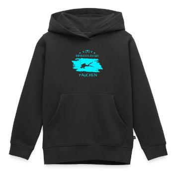Tauchen Mir reichts, ich geh tauchen - Kinder Premium Organic Hoodie - Schwarz - Vorne - AI Model Kid Male (0cm)