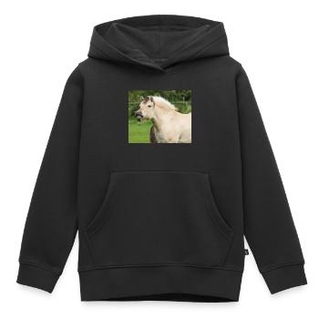 Horse. Horse. - Kids Premium Organic Hoodie - black - Front - AI Model Kid Male (0cm)
