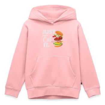 il suffit de le manger - Sweat Premium à capuche enfant bio - rose - Devant - AI Model Kid Female (0cm)