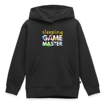 SLEEPING GAME MASTER DRAGONS ADVENTURES RPG - Sweat Premium à capuche enfant bio - noir - Devant - AI Model Kid Male (0cm)