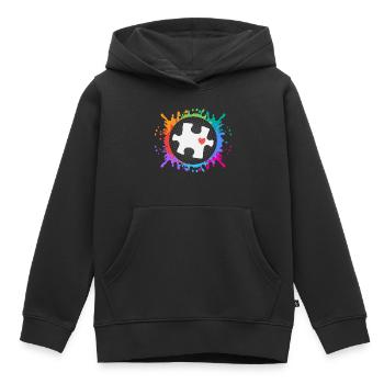 Autism Struggle Education Autistic Autistic Puzzle - Kids Premium Organic Hoodie - black - Front - AI Model Kid Male (0cm)