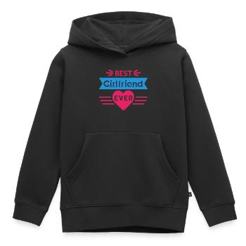 BESTE FREUNDIN ALLER ZEITEN - Kinder Premium Organic Hoodie - Schwarz - Vorne - AI Model Kid Male (0cm)