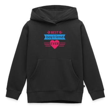 MEILLEUR PETIT AMI DE TOUS LES TEMPS - Sweat Premium à capuche enfant bio - noir - Devant - AI Model Kid Male (0cm)