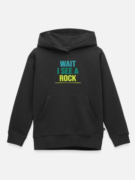 bouldern boulderfelsen freiklettern boulderroute - Kinder Premium Organic Hoodie - Schwarz