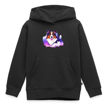 Chiens Berger Chien Propriétaire Chien Chien Propriétaire Chien Propriétaire - Sweat Premium à capuche enfant bio - noir - Devant - AI Model Kid Male (0cm)