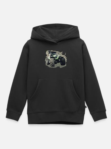 Agrotron K 110 - Kinder Premium Organic Hoodie - Schwarz