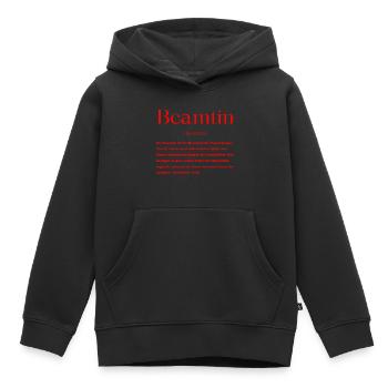 Beamtin Definition - Kinder Premium Organic Hoodie - Schwarz - Vorne - AI Model Kid Male (0cm)
