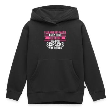 Feuerwehr Feuerwehrfrau - Kinder Premium Organic Hoodie - Schwarz - Vorne - AI Model Kid Male (0cm)