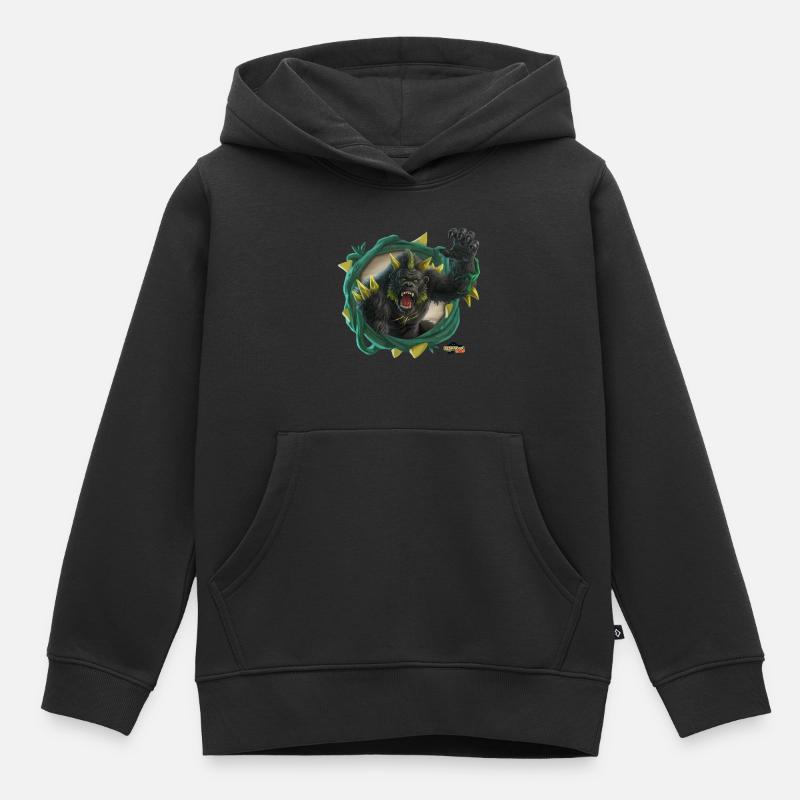 schleich® ELDRADOR® CREATURES Monstergorilla - Kinder Premium Organic Hoodie - Schwarz