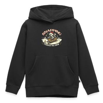 Snapping Turtle Santa Christmas - Kids Premium Organic Hoodie - black - Front - AI Model Kid Male (0cm)