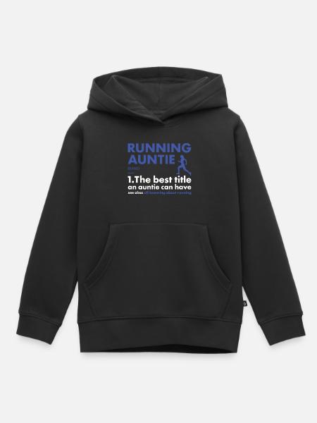 Sport Auntie Running - Kinder Premium Organic Hoodie - Schwarz