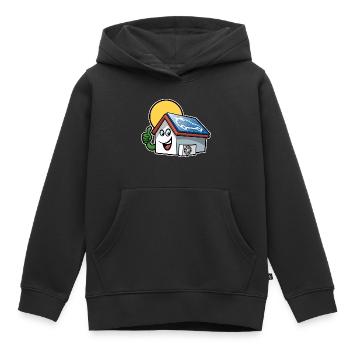 Erneuerbare Energie - Solarzelle - Wärmepumpe - Kinder Premium Organic Hoodie - Schwarz - Vorne - AI Model Kid Male (0cm)