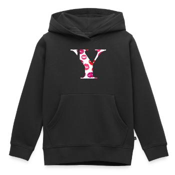 Brief und Küsse - Kinder Premium Organic Hoodie - Schwarz - Vorne - AI Model Kid Male (0cm)