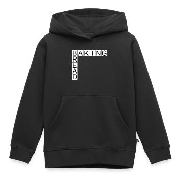 Cuisson du pain - Sweat Premium à capuche enfant bio - noir - Devant - AI Model Kid Male (0cm)