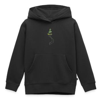 Vietnam - Sweat Premium à capuche enfant bio - noir - Devant - AI Model Kid Male (0cm)