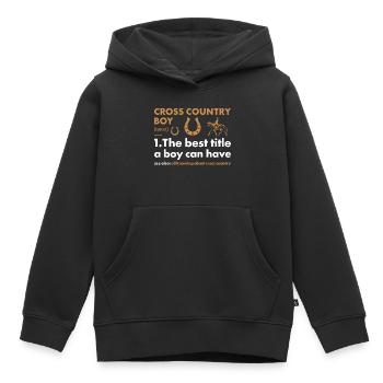 Rider Boy Definition Cross Country - Kinder Premium Organic Hoodie - Schwarz - Vorne - AI Model Kid Male (0cm)