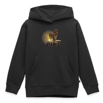 Bird - Kids Premium Organic Hoodie - black - Front - AI Model Kid Male (0cm)