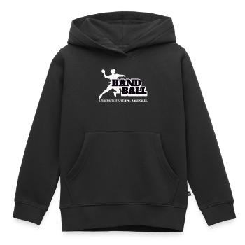 Handball Kraft und Tempo - Kinder Premium Organic Hoodie - Schwarz - Vorne - AI Model Kid Male (0cm)