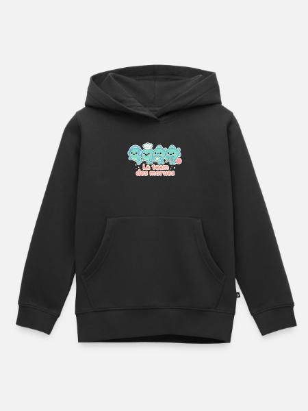 Das Team der nautischen Kabeljau-Maskottchen - Kinder Premium Organic Hoodie - Schwarz