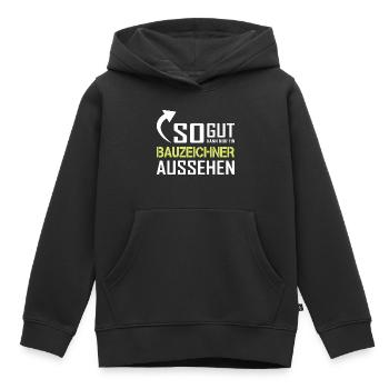 Seul un dessinateur peut être aussi beau - Sweat Premium à capuche enfant bio - noir - Devant - AI Model Kid Male (0cm)