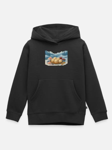 Rezepte des Weiten Nordes - Kinder Premium Organic Hoodie - Schwarz