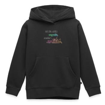 Ich bin nicht negativ, sondern realistisch. - Kinder Premium Organic Hoodie - Schwarz - Vorne - AI Model Kid Male (0cm)
