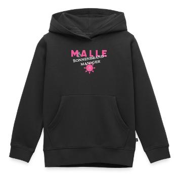 Malle Sonnenbrand-Manager - Kinder Premium Organic Hoodie - Schwarz - Vorne - AI Model Kid Male (0cm)