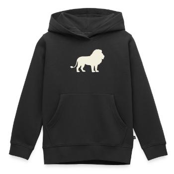 Lion silhouette in cream tone - Kids Premium Organic Hoodie - black - Front - AI Model Kid Male (0cm)