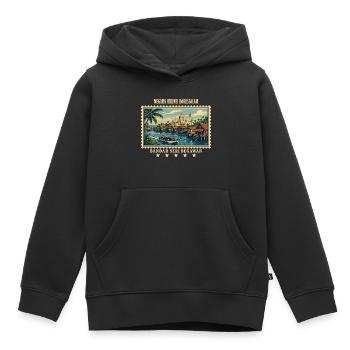 Brunei Bandar Seri Begawan Vintage Reisemarke - Kinder Premium Organic Hoodie - Schwarz - Vorne - AI Model Kid Male (0cm)