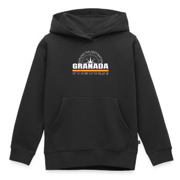 Granada - Kinder Premium Organic Hoodie - Schwarz - Vorne - AI Model Kid Male (0cm)