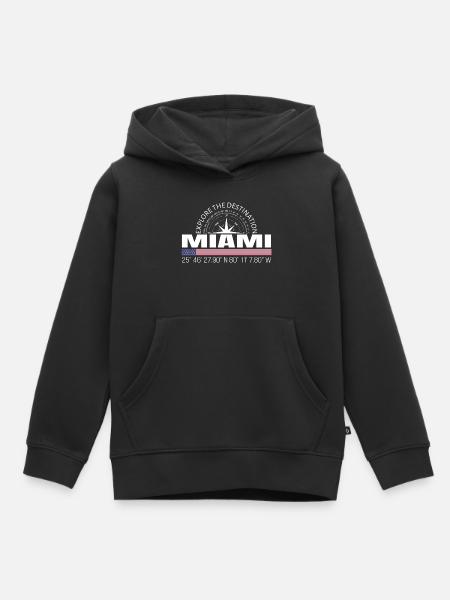 Miami - Kinder Premium Organic Hoodie - Schwarz