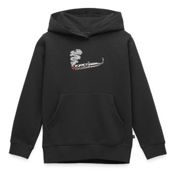 Suhler Tüte - Kinder Premium Organic Hoodie - Schwarz - Vorne - AI Model Kid Male (0cm)