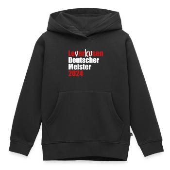 Leverkusen - Deutscher Meister 2024 - Kinder Premium Organic Hoodie - Schwarz - Vorne - AI Model Kid Male (0cm)
