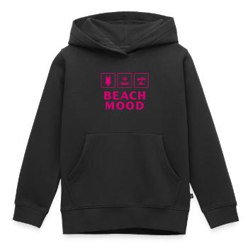 Beach Mood Summer Sun Sea Holiday - Kids Premium Organic Hoodie - black - Front - AI Model Kid Male (0cm)
