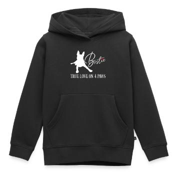 Bostie wahre Liebe auf vier Pfoten - Kinder Premium Organic Hoodie - Schwarz - Vorne - AI Model Kid Male (0cm)