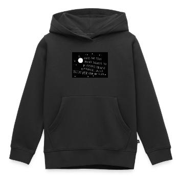 Auch auf dem Mond bleibst du ... - Kinder Premium Organic Hoodie - Schwarz - Vorne - AI Model Kid Male (0cm)