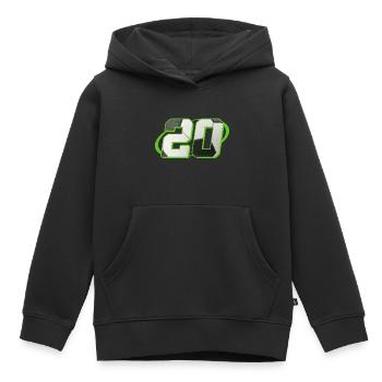 20 Anniversaire Football 20 ans Joueur de football - Sweat Premium à capuche enfant bio - noir - Devant - AI Model Kid Male (0cm)