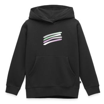 Streifen in Pastellfarben - Kinder Premium Organic Hoodie - Schwarz - Vorne - AI Model Kid Male (0cm)