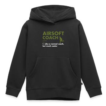 Sport Coach Definition Airsoft - Kinder Premium Organic Hoodie - Schwarz - Vorne - AI Model Kid Male (0cm)