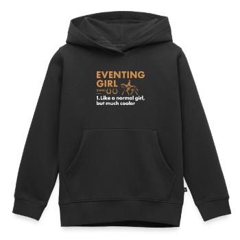 Rider Girl Définition Concours complet - Sweat Premium à capuche enfant bio - noir - Devant - AI Model Kid Male (0cm)