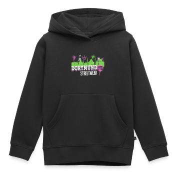 Dortmund, Skyline, ville, Allemagne, graffiti - Sweat Premium à capuche enfant bio - noir - Devant - AI Model Kid Male (0cm)