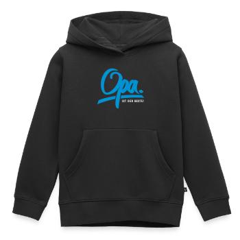 Opa ist der Beste - Kinder Premium Organic Hoodie - Schwarz - Vorne - AI Model Kid Male (0cm)