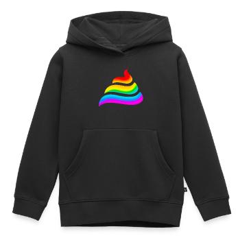 Licorne, merde, merde, Festival, fête de l’ - Sweat Premium à capuche enfant bio - noir - Devant - AI Model Kid Male (0cm)
