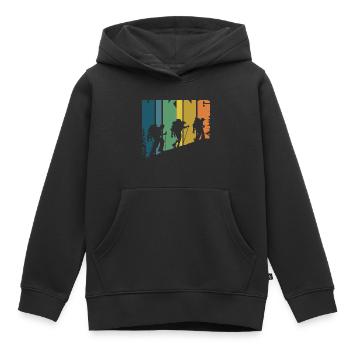 HIKING - Kinder Premium Organic Hoodie - Schwarz - Vorne - AI Model Kid Male (0cm)