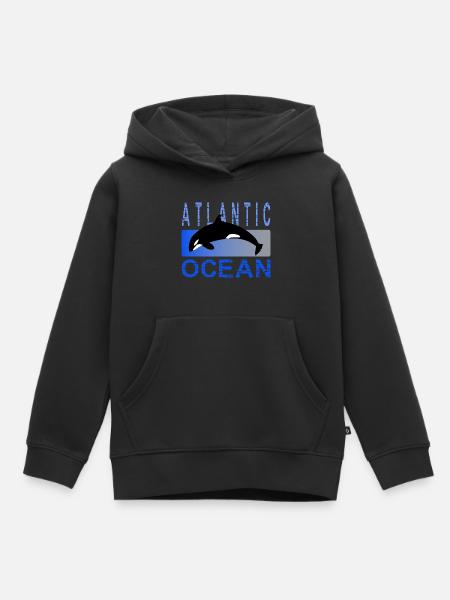 Atlantic Ocean - Sweat Premium à capuche enfant bio - noir