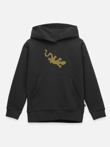 Gecko - Kinder Premium Organic Hoodie - Schwarz