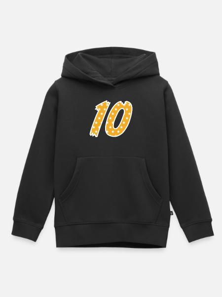 Zehn - Kinder Premium Organic Hoodie - Schwarz