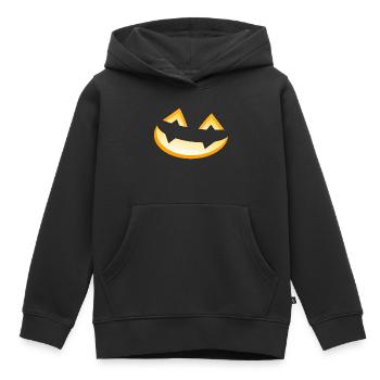 Chemise citrouille d’Halloween - Sweat Premium à capuche enfant bio - noir - Devant - AI Model Kid Male (0cm)