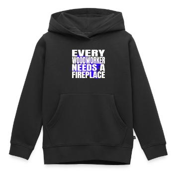 awesome funny carpenter quotes cutter - Kinder Premium Organic Hoodie - Schwarz - Vorne - AI Model Kid Male (0cm)